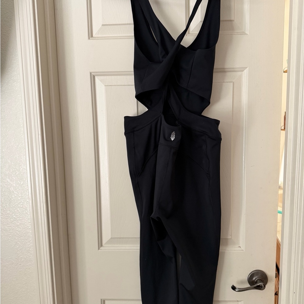 Free people Black Cutout Jumpsuit